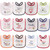 Hudson Baby Cotton Terry Drooler Bibs with Fiber Filling, Holiday Girl Sparkle