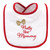 Hudson Baby Cotton Terry Drooler Bibs with Fiber Filling, Holiday Girl Sparkle