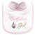 Hudson Baby Cotton Terry Drooler Bibs with Fiber Filling, Holiday Girl Sparkle