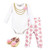 Little Treasure Long Sleeve Bodysuit, Pant and Shoe, Gold Roses