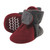 Hudson Baby Fleece Lined Booties, Heather Charcoal and Burgundy