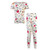 Touched by Nature Organic Cotton Tight-Fit Pajama Set, Flutter Garden