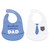 Hudson Baby Silicone Bib 2pk, Handsome Just Like Dad, One Size