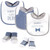 Hudson Baby 5pc Bib and Sock Set, Daddy's Little Dude, 0-9 Months