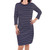 Touched by Nature Womens Organic Cotton Dress, Navy Stripe