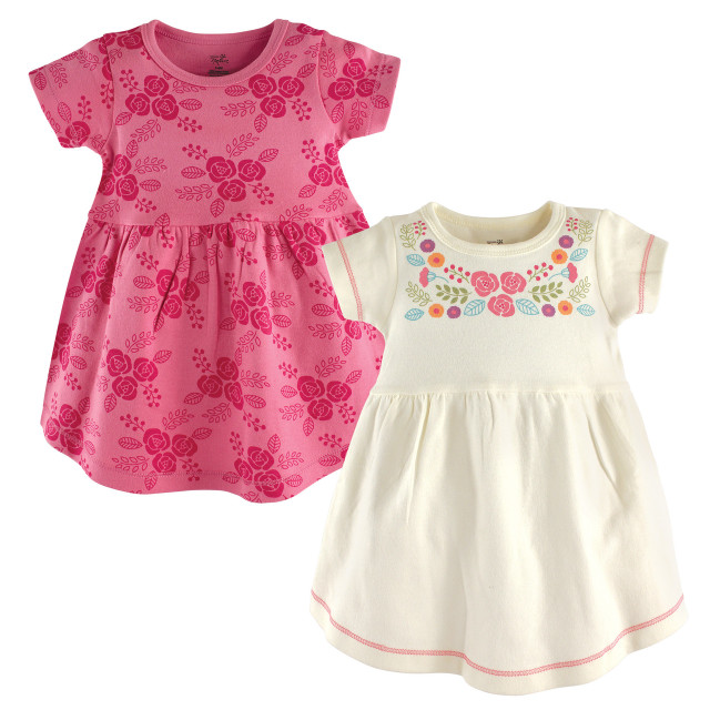 Leaves Printed Cotton Stuff Dress For Baby Boy In Orange Color main image 0