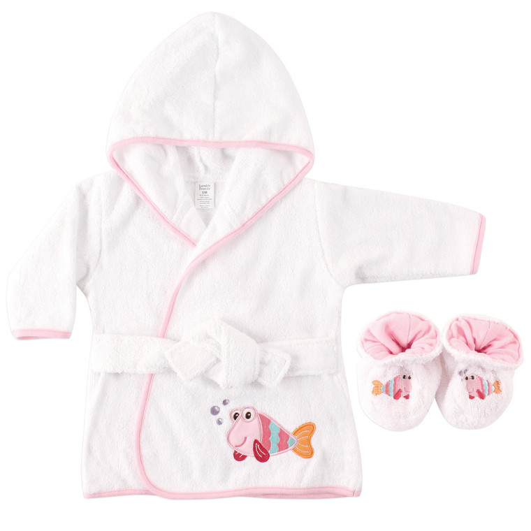 baby girl bathrobe and slippers