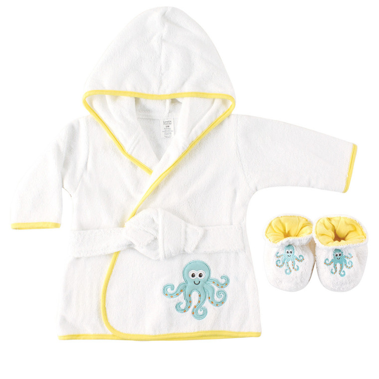 baby girl robe and slippers