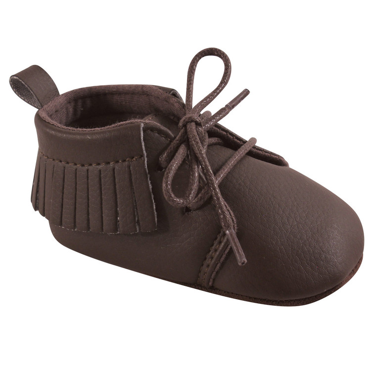 Hudson Baby Lace Up Moccasins, Brown 