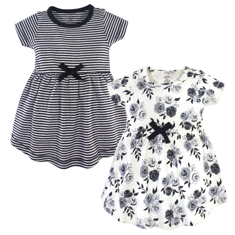 black floral toddler dress