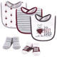 Hudson Baby Cotton Bib and Sock Set, Drop The Beet, One Size