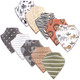 Hudson Baby Cotton Fleece Bandana Bibs, Safari, One Size