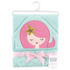 Hudson Baby Cotton Animal Face Hooded Towel, Mermaid