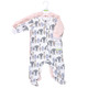 Hudson Baby Premium Quilted Zipper Sleep and Play, Pink Safari