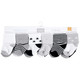 Hudson Baby Cotton Rich Newborn and Terry Socks, Gray Black Stars