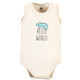 Hudson Baby Cotton Sleeveless Bodysuits, Zoo Animals