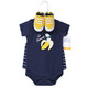 Hudson Baby Cotton Bodysuit, Shorts and Shoe Set, Go Bananas