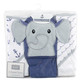 Hudson Baby Cotton Rich Hooded Towels, Sailor Elephant