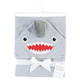Hudson Baby Cotton Animal Face Hooded Towel, Shark