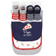 Hudson Baby Cotton Bib and Sock Set, Pizza