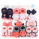 Hudson Baby Headband and Socks Giftset, Flamingo 10-Pack