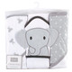 Hudson Baby Cotton Rich Hooded Towels, Gray Modern Elephant