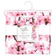 Touched by Nature Organic Cotton Swaddle Blanket and Headband or Cap, Cherry Blossom