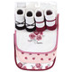 Hudson Baby Cotton Bib and Sock Set, Rose