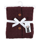 Hudson Baby Sherpa Knitted Baby Lounge Stroller Wrap Sack, Burgundy
