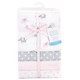 Hudson Baby Cotton Flannel Receiving Blankets, Pink Gray Elephant