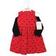 Hudson Baby Quilted Cardigan and Dress, Red Black Bows