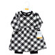 Hudson Baby Quilted Cotton Dress and Leggings, Black Gold Plaid