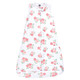 Hudson Baby Interlock Cotton Sleeveless Sleeping Bag, Soft Pink Roses