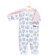 Hudson Baby Premium Quilted Coveralls, Blue Toile