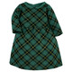 Hudson Baby Quilted Cotton Dress and Leggings, Forest Green Plaid