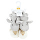 Hudson Baby Animal Fleece Booties 2-Pack, Gray Elephant Giraffe