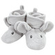 Hudson Baby Animal Fleece Booties 2-Pack, Gray Elephant Giraffe