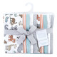 Hudson Baby Cotton Flannel Burp Cloths, Zoo Animals