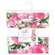 Touched by Nature Organic Cotton Swaddle Blanket and Headband or Cap, Peonies