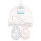 Hudson Baby Cotton Cap and Scratch Mitten Set, Damask