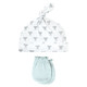 Hudson Baby Cotton Cap and Scratch Mitten Set, Modern Elephant