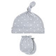 Hudson Baby Cotton Cap and Scratch Mitten Set, Modern Elephant