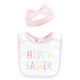 Hudson Baby Cotton Bib and Headband or Caps Set, Happy Easter