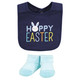 Hudson Baby Cotton Bib and Sock Set, Hoppy Easter