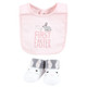 Hudson Baby Cotton Bib and Sock Set, Some Bunny