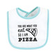 Hudson Baby Cotton Terry Drooler Bibs with Fiber Filling, Pizza Taco