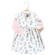 Hudson Baby Cotton Dress and Cardigan Set, Bunny Floral