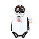 Hudson Baby Cotton Bodysuit, Shorts and Shoe Set, Pirate Shark