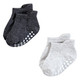Hudson Baby Non-Skid No-Show Socks, Black White