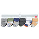 Luvable Friends Newborn and Baby Terry Socks, Orange Blue Aztec